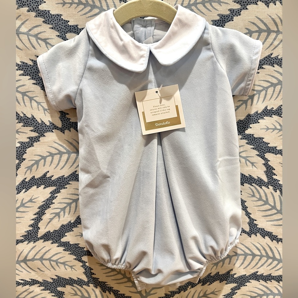 NWT Dondolo blue velvet Boyd Bubble boys 9 month